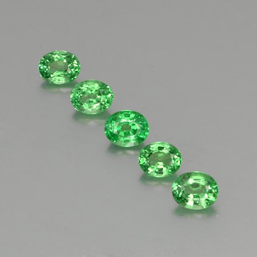 1.84 ct Green Tsavorite Garnet Gemstone, Tsavorite Garnet Gem in Oval Facet Shape for Sale.