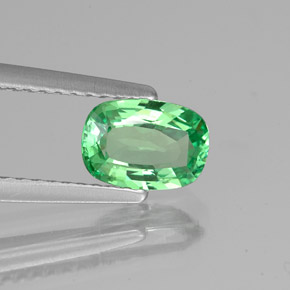 0.84 ct Green Tsavorite Garnet Stone, Natural Tsavorite Garnet in Cushion-Cut Shape for Sale