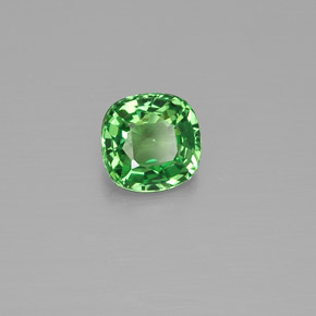 0.48 ct Green Tsavorite Garnet Stone, Natural Tsavorite Garnet in Cushion-Cut Shape for Sale