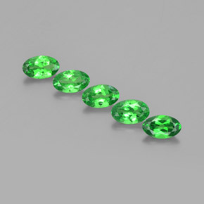 1.37 ct Green Tsavorite Garnet Gemstone, Tsavorite Garnet Gem in Oval Facet Shape for Sale.