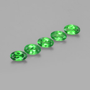 1.37 ct Green Tsavorite Garnet Stone, Natural Tsavorite Garnet in Oval Facet Shape for Sale