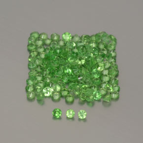 1.34 ctw Green Tsavorite Garnet Stones, Natural Tsavorite Garnet in Diamond-Cut Shape for Sale