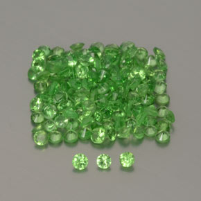 1.36 ctw Green Tsavorite Garnet Stones, Natural Tsavorite Garnet in Diamond-Cut Shape for Sale