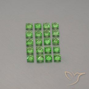 Tsavorite Garnet Gemstones in 2.3 x 2.3 mm Size for Sale, Tsavorite Garnet Stones in Lively Green Color