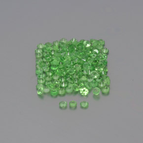 Tsavorite Garnet Gemstones in 1.2 mm Size for Sale, Tsavorite Garnet Stones in Lively Green Color
