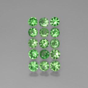 Verde medio Granate Tsavorita Gema - 0.1ct Corte Diamante (ID: 374944)