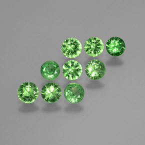 1.99 ctw Green Tsavorite Garnet Stones, Natural Tsavorite Garnet in Diamond-Cut Shape for Sale