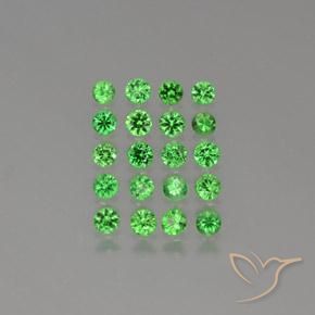 1.9 ct Diamond Cut Tsavorite Garnet, 2.8 mm From Tanzania, Photo A