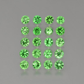 2.00 ctw Green Tsavorite Garnet Stones, Natural Tsavorite Garnet in Diamond-Cut Shape for Sale