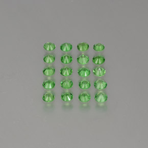 Tsavorite Garnet Gemstones in 2.8 mm (calibrated) Size for Sale, Tsavorite Garnet Stones in Medium Green Color