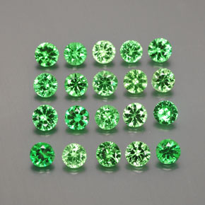 2.41 ctw Green Tsavorite Garnet Stones, Natural Tsavorite Garnet in Diamond-Cut Shape for Sale