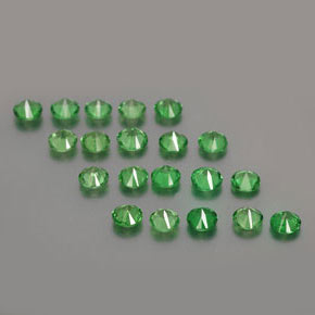 Tsavorite Garnet Gemstones in 3.1 mm Size for Sale, Tsavorite Garnet Stones in Medium Green Color