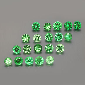 Electric Green Tsavorite Garnet Gem - 0.2ct Diamond-Cut (ID: 380361)