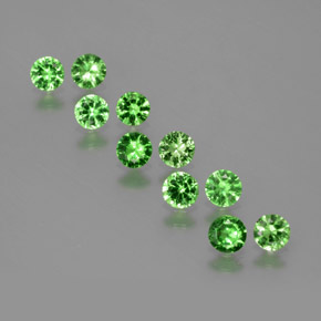 Electric Green Tsavorite Garnet Gem - 0.2ct Diamond-Cut (ID: 380498)