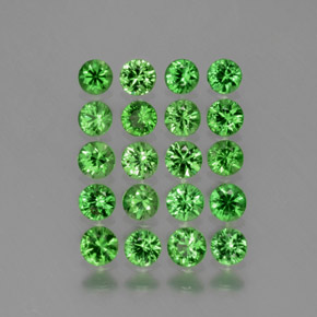 2.23 ctw Green Tsavorite Garnet Stones, Natural Tsavorite Garnet in Diamond-Cut Shape for Sale