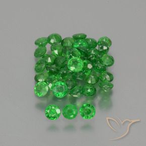 2.80 ctw Green Tsavorite Garnet Stones, Natural Tsavorite Garnet in Round Facet Shape for Sale
