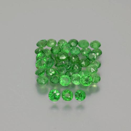 Bright Green Tsavorite Garnet Gem - 0.1ct Round Facet (ID: 389846)