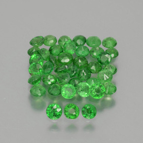 2.83 ctw Green Tsavorite Garnet Stones, Natural Tsavorite Garnet in Round Facet Shape for Sale