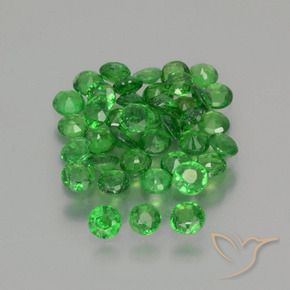 2.37 ctw Green Tsavorite Garnet Stones, Natural Tsavorite Garnet in Round Facet Shape for Sale