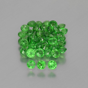 2.85 ctw Green Tsavorite Garnet Stones, Natural Tsavorite Garnet in Round Facet Shape for Sale