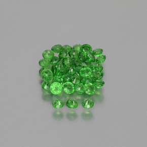 Tsavorite Garnet Gemstones in 2.5 mm (calibrated) Size for Sale, Tsavorite Garnet Stones in Electric Green Color