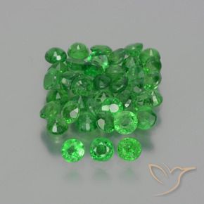 2.80 ctw Green Tsavorite Garnet Stones, Natural Tsavorite Garnet in Round Facet Shape for Sale