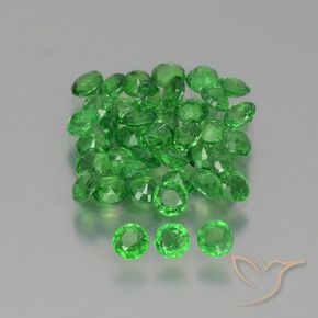 2.37 ctw Green Tsavorite Garnet Stones, Natural Tsavorite Garnet in Round Facet Shape for Sale