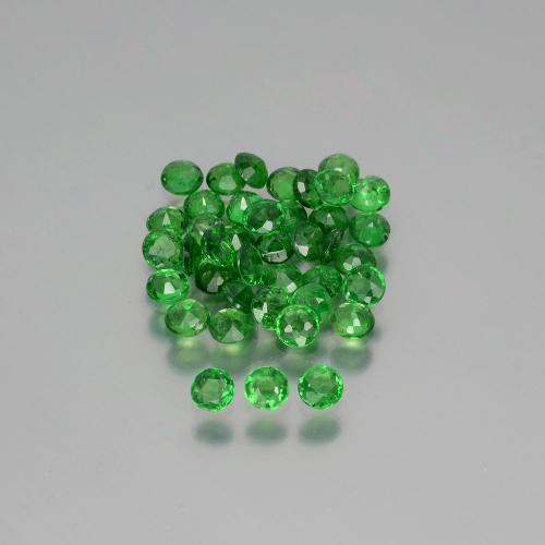 Electric Green Tsavorite Garnet Gem - 0.1ct Round Facet (ID: 390218)