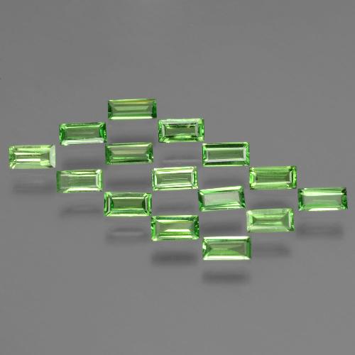 Ярко-зеленый Гранат Цаворит Камень - 0.1ct Фасетная Огранка Багет (ID: 393245)