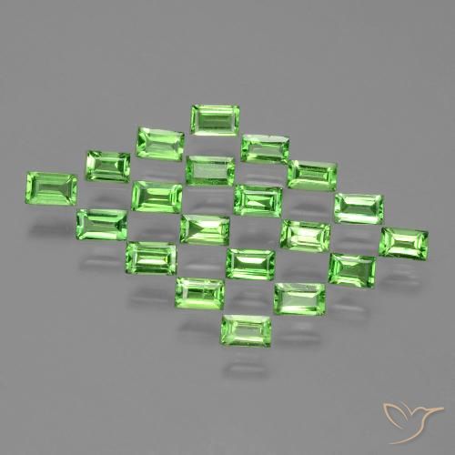 1.60ctw Natural Lively Green Tsavorite Garnet, Baguette, VS