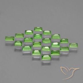 Tsavorite Garnet Gemstones in 3.2 x 2 mm Size for Sale, Tsavorite Garnet Stones in Lively Green Color