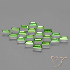 Tsavorite Garnet Gemstones in 4 x 1.9 mm Size for Sale, Tsavorite Garnet Stones in Lively Green Color