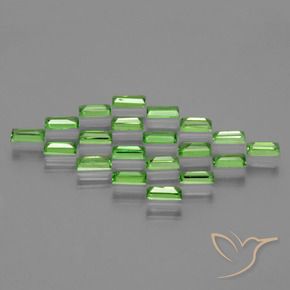 Tsavorite Garnet Gemstones in 4.1 x 2 mm Size for Sale, Tsavorite Garnet Stones in Lively Green Color