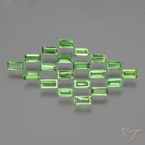 2.36 ct Baguette Cut Tsavorite Garnet, 4 x 2.1 mm From Tanzania, Photo A