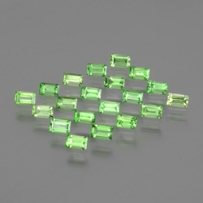 1.90 ctw Green Tsavorite Garnet Stones, Natural Tsavorite Garnet in Baguette Facet Shape for Sale