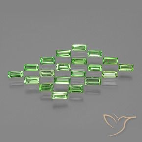 1.98 ctw Green Tsavorite Garnet Stones, Natural Tsavorite Garnet in Baguette Facet Shape for Sale