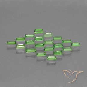 Tsavorite Garnet Gemstones in 3.8 x 1.8 mm Size for Sale, Tsavorite Garnet Stones in Lively Green Color