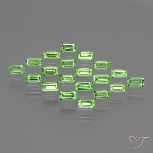 1.18ctw Natural Lively Green Tsavorite Garnet, Baguette, VS