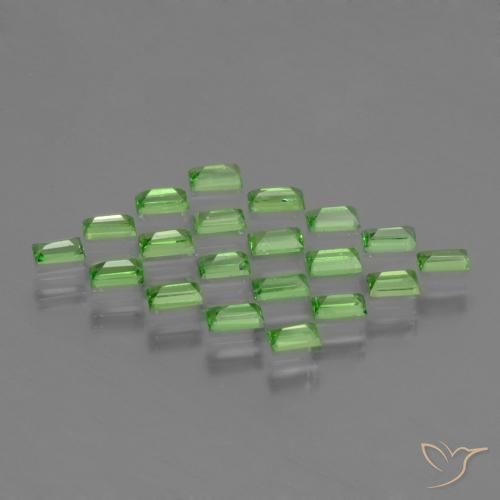 Tsavorite Garnet Gemstones in 3 x 1.7 mm Size for Sale, Tsavorite Garnet Stones in Lively Green Color