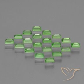 Tsavorite Garnet Gemstones in 3.2 x 1.9 mm Size for Sale, Tsavorite Garnet Stones in Lively Green Color