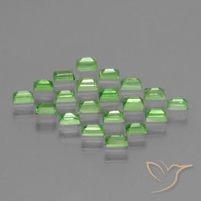 Tsavorite Garnet Gemstones in 2.9 x 1.8 mm Size for Sale, Tsavorite Garnet Stones in Lively Green Color