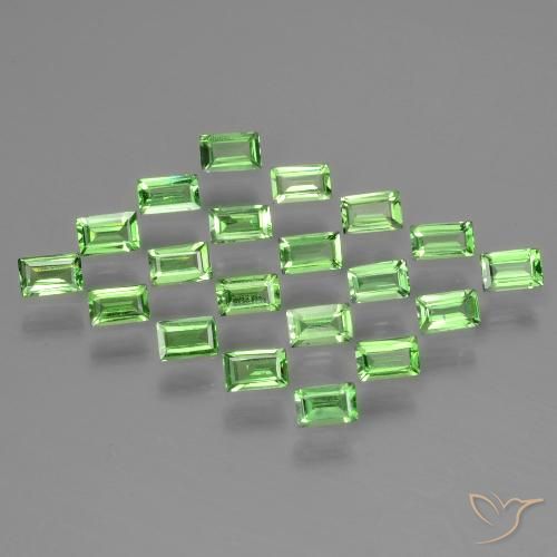 1.33ctw Natural Lively Green Tsavorite Garnet, Baguette, VS