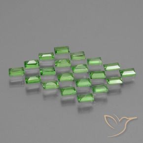 Tsavorite Garnet Gemstones in 3.1 x 1.9 mm Size for Sale, Tsavorite Garnet Stones in Lively Green Color