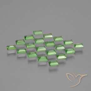 Tsavorite Garnet Gemstones in 3.1 x 1.9 mm Size for Sale, Tsavorite Garnet Stones in Lively Green Color
