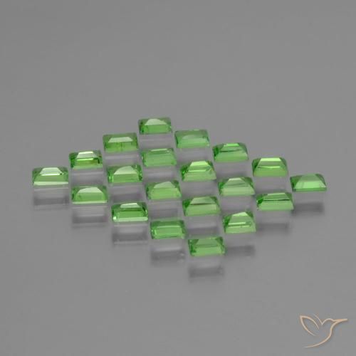 Tsavorite Garnet Gemstones in 3 x 1.8 mm Size for Sale, Tsavorite Garnet Stones in Lively Green Color