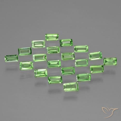 1.08ctw Natural Lively Green Tsavorite Garnet, Baguette, VS