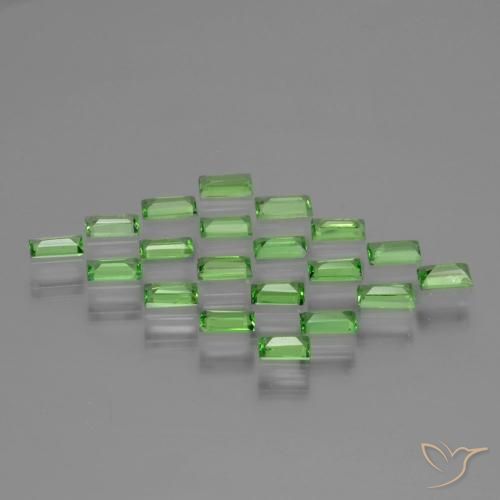 Tsavorite Garnet Gemstones in 3 x 1.7 mm Size for Sale, Tsavorite Garnet Stones in Lively Green Color