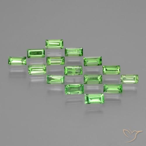 2.40ctw Natural Lively Green Tsavorite Garnet, Baguette, VS