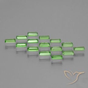 Tsavorite Garnet Gemstones in 3.9 x 1.9 mm Size for Sale, Tsavorite Garnet Stones in Lively Green Color