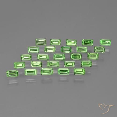 1.89ctw Natural Lively Green Tsavorite Garnet, Baguette, VS